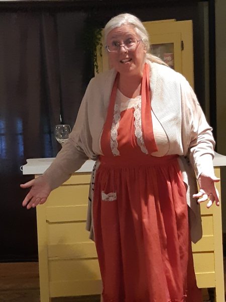 Jodie Auckland performing as Shirley Valentine
